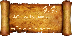 Fürjes Fernanda névjegykártya